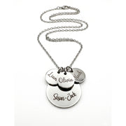Family Engraved Necklace (Silver)